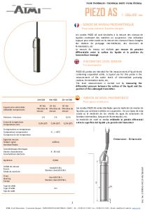 PIEZO AS Sonda de nivel de l�quidos agresivos