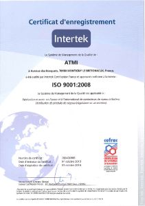 Certificado ISO 9001-2008 - ATMI