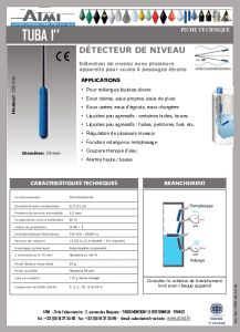 Detector de nivel con flotador TUBA 1