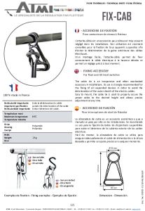 Ficha t�cnica - Accesorio de fijaci�n de cable (FIXCAB)