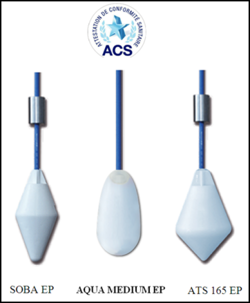 Nuevo flotador certificado ACS para agua potable
