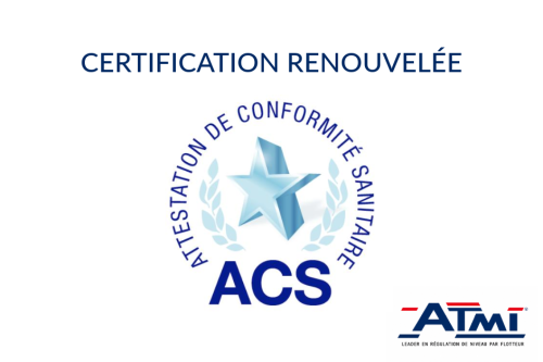 Renovaci�n Certificaci�n ACS de los Detectores de Nivel Agua Potable de ATMI
